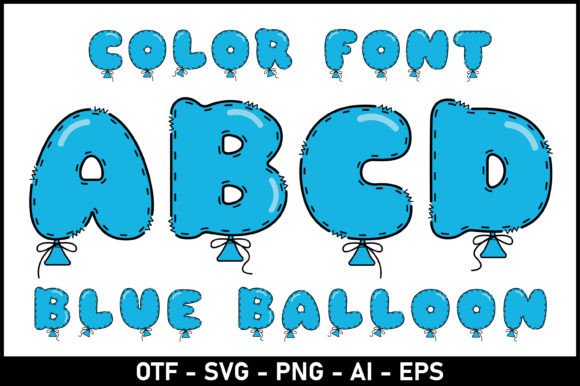 Blue Balloon Font: A Playful Asset for Modern Design