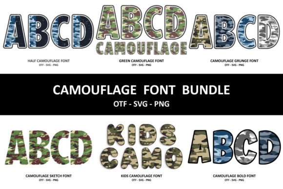 Camouflage Bundle: Unlock Bold Typography for Creative Projects