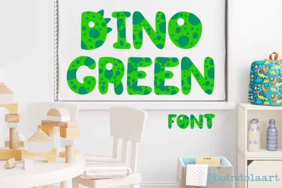 Discovering Dino Green: A Playful Color Font for Vibrant Design