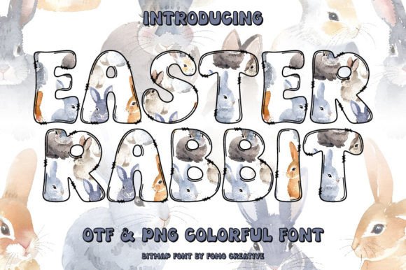 Elevate Visuals with the Easter Rabbit Color Font