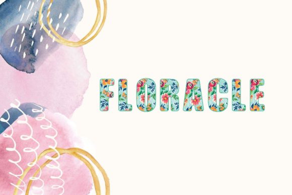 Floracle: A Floral Color Font for Spring Designs