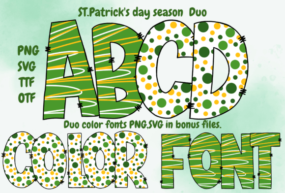 St. Patrick's Day Season Duo: A Festive Font for Vibrant Designs