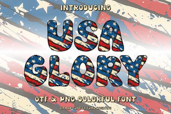 USA Glory: A Vibrant Color Font for Dynamic Design